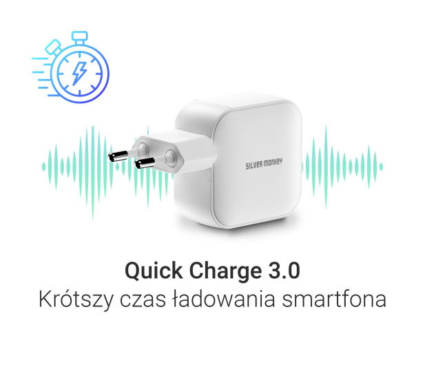 Silver Monkey Ładowarka GaN Smart Trio 70W PD Biała - 1417248 - zdjęcie 4